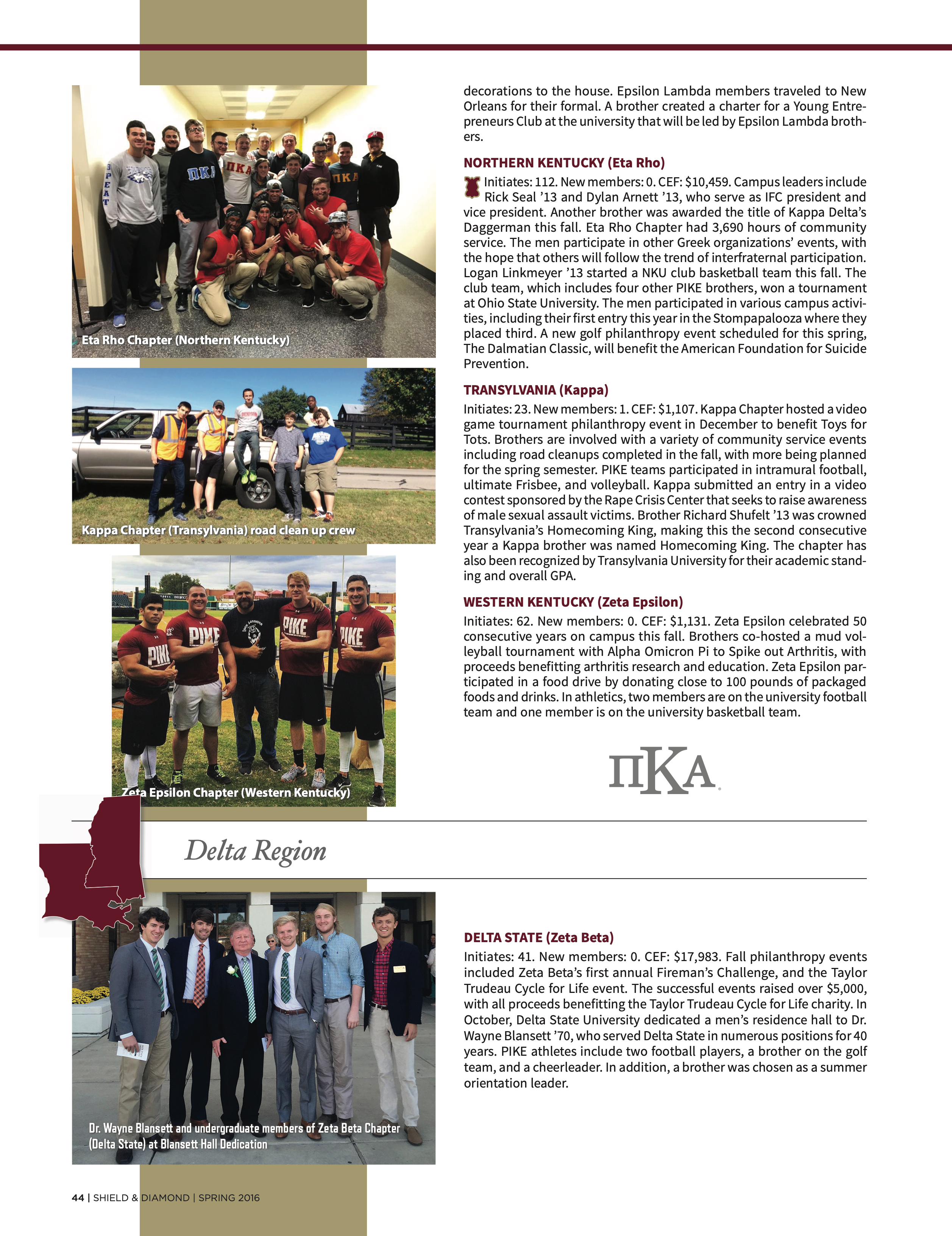 Chapter Notes, Continued, Spring 2016